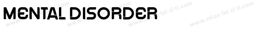mental disorder字体转换